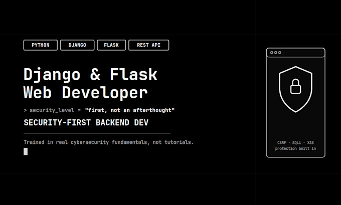 develop a python django backend web application