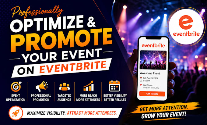 professionally optimize and promote your event on eventbrite