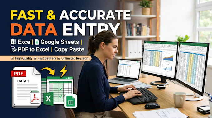 do fast and accurate data entry in excel and google sheets