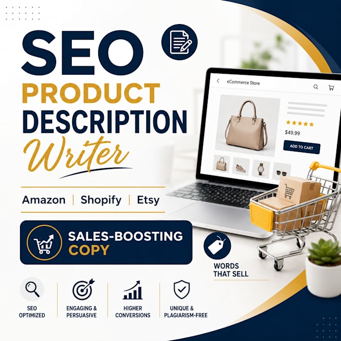 write SEO product descriptions that boost sales for shopify, amazon
