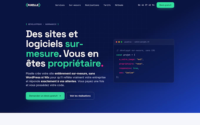 code a custom business website by hand