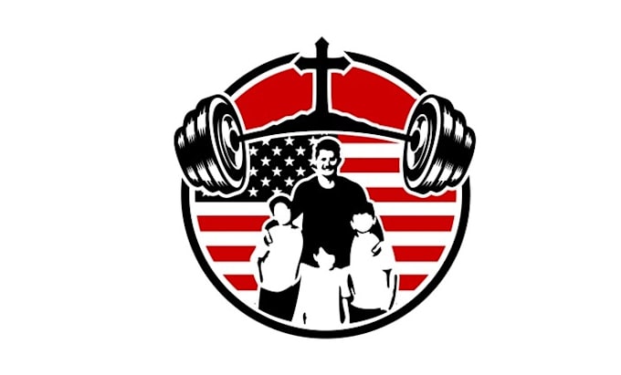 design classic powerful physical gym logo