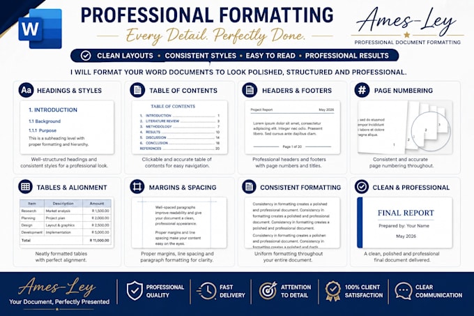 professionally format word documents