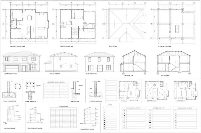 create 2d floor plan permit ready construction drawing house plans mep blueprint
