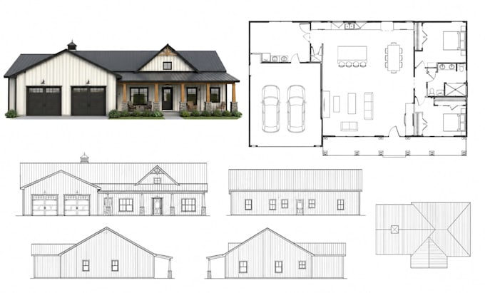 draw barndominium plans, pole barns and metal building plans