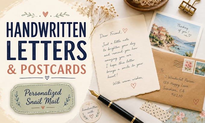 send a personalized handwritten letter or postcard