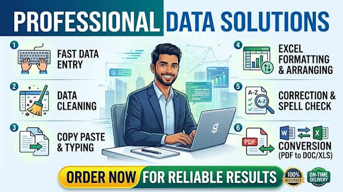 do data entry, data cleaning, data formating, copypaste, manage lists on excel