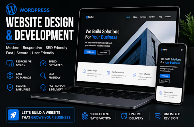 design and develop a professional wordpress website