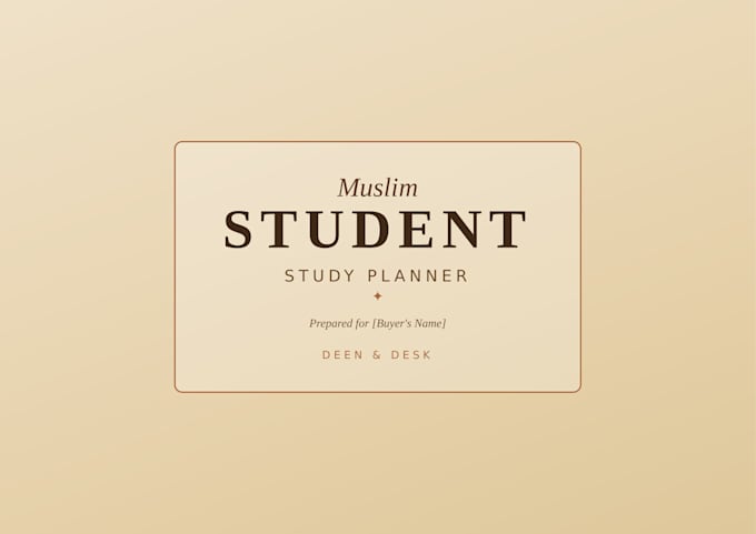 design a muslim student study planner printable pdf