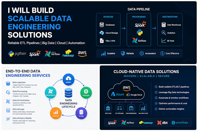 build scalable etl pipelines, and big data workflows