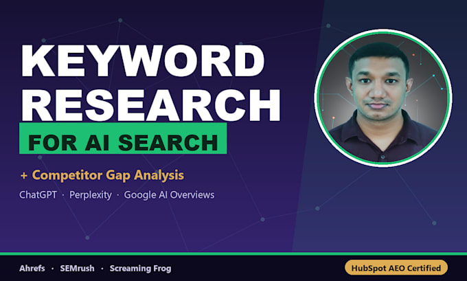 do SEO keyword research and competitor gap analysis for ai search