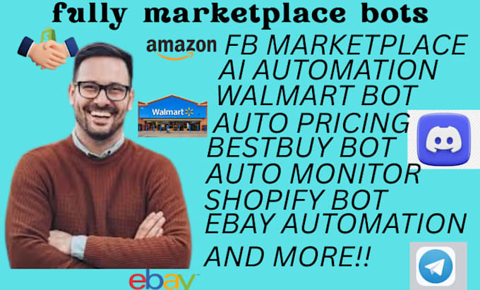 do facebook marketplace bot, posting bot, ebay bot shopify bot, price alert bot