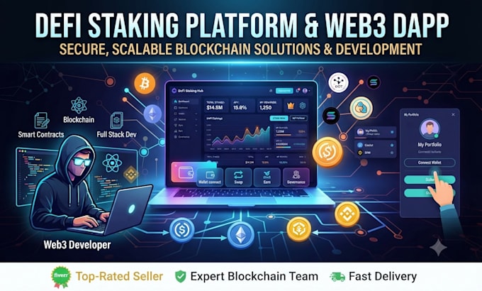 web3 dapp defi staking platform and smart contracts