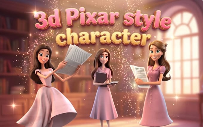 do disney pixar style 3d cartoon character stylized modeling for animation