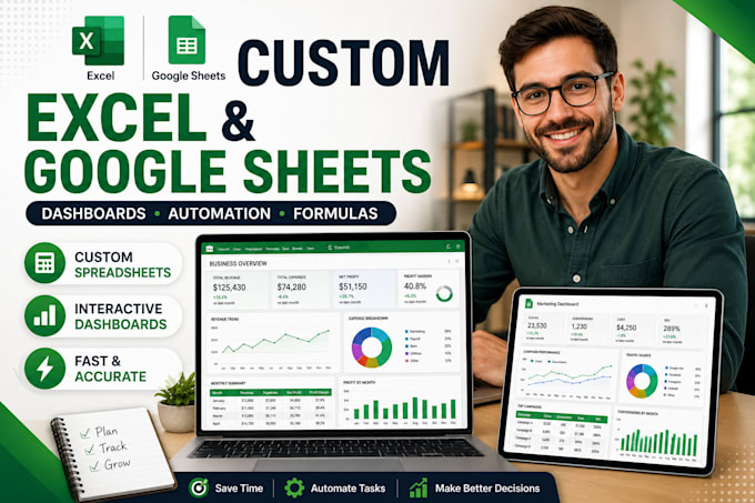 design custom air bnb excel spreadsheet and google sheets dashboard