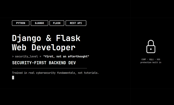 build a secure login and authentication system with django or flask
