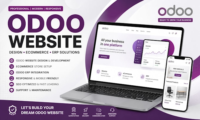 design and customize odoo website, odoo erp and odoo ecommerce