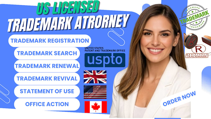 be USA trademark registration attorney on uspto, brand registry
