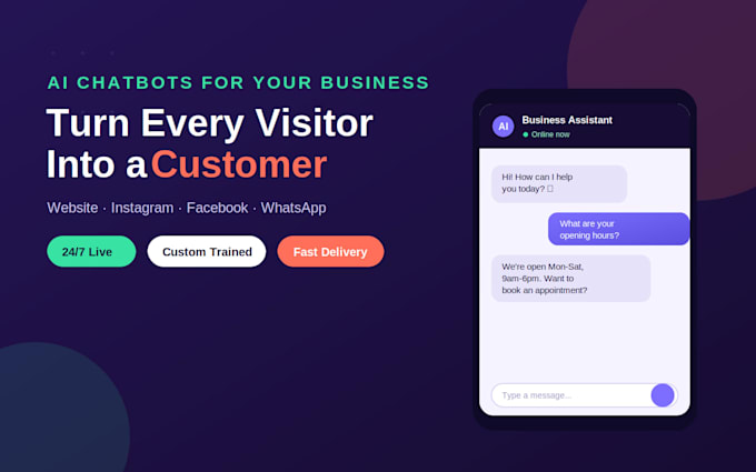 build a custom ai chatbot for your website, social media chatbot