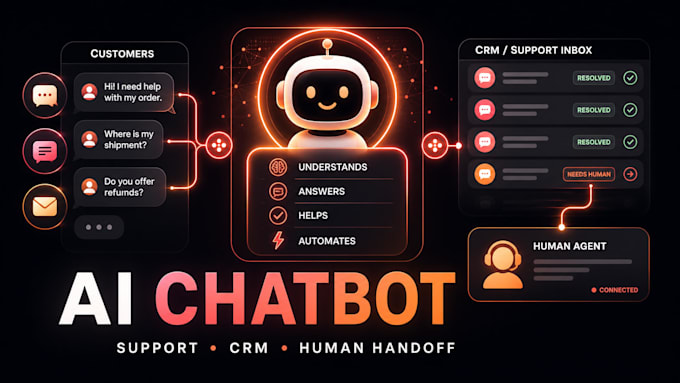 build ai chatbots, customer support bots, and CRM integrations
