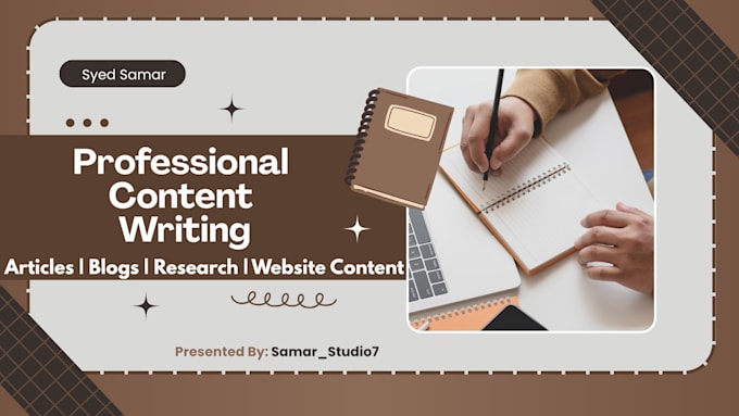 write professional articles, reports and website content
