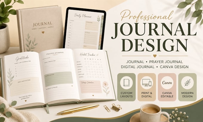 journal design journal formatting prayer journal digital canva journal design