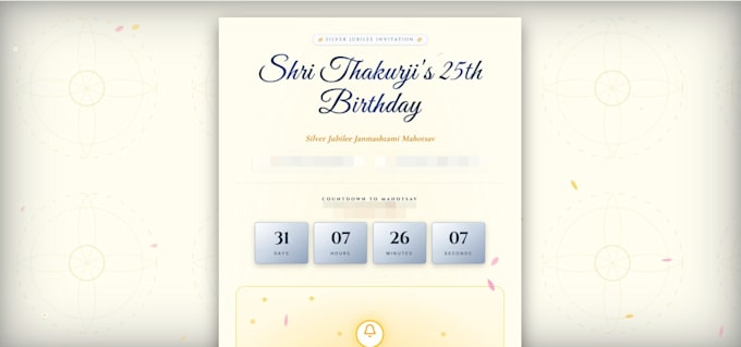 create a beautiful interactive invitation website with rsvp
