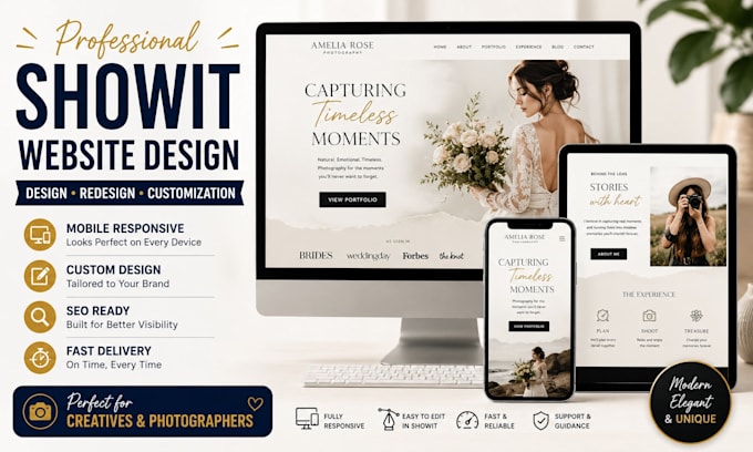 design, redesign and customize your showit website