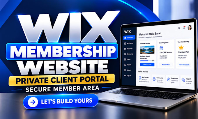 create wix membership website private client portal secure member area