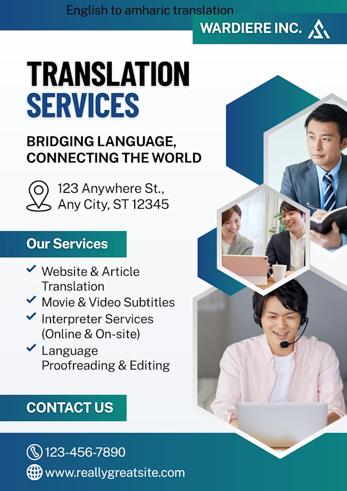 do professional english to amharic translation