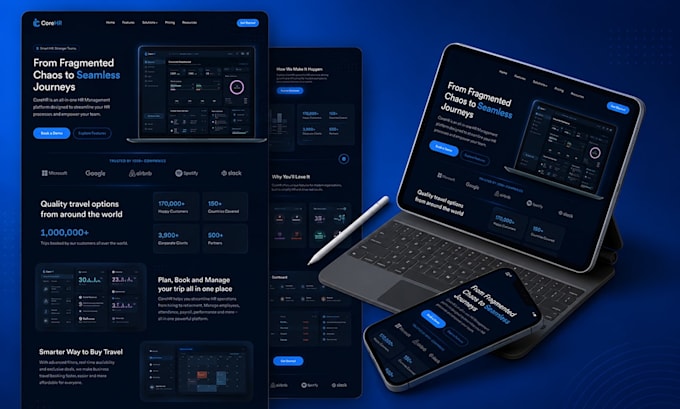 create modern web app UI UX design for saas products