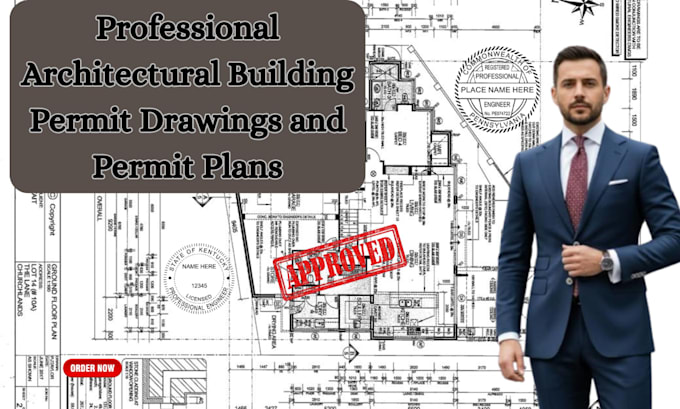 create professional architectural building permit drawings and permit plan