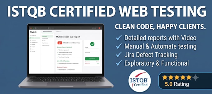 test your website and provide a professional QA bug report