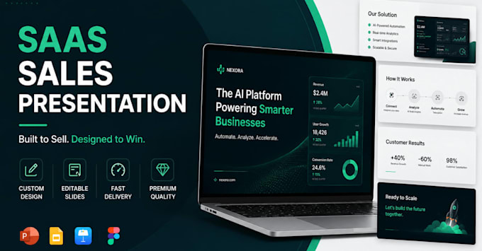 design saas sales presentation for startup founders