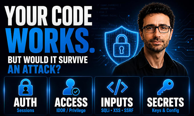 be your application security consultant and review your code and architecture