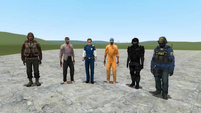 create or port custom gmod player models for garrys mod character