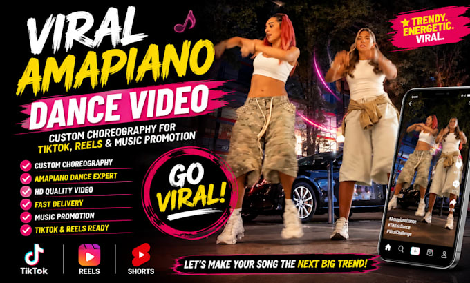 create viral tiktok dance, video challenge, trending dance, group dancer