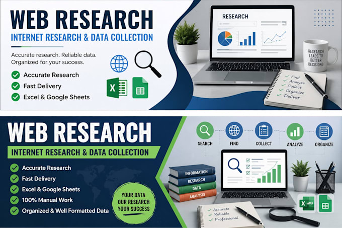 do professional web research, internet research and data collection