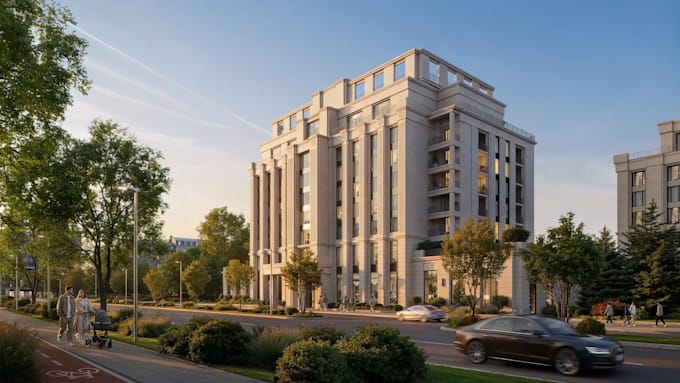 create photorealistic 3d exterior rendering