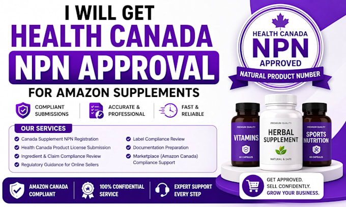 get health canada npn approval for amazon supplements