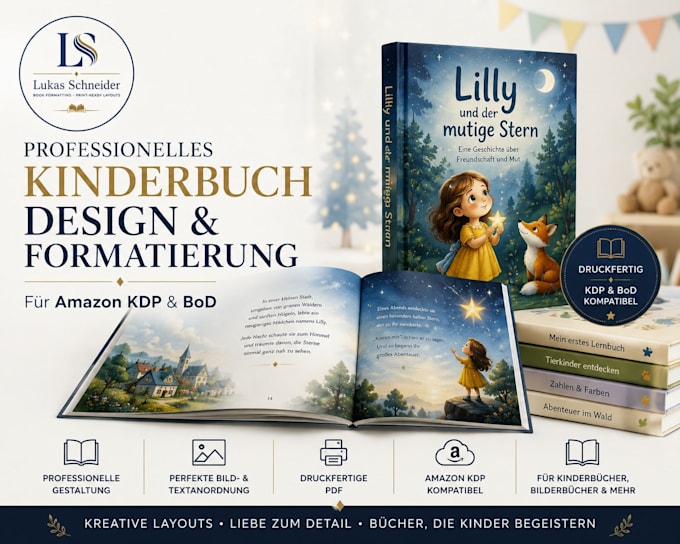 ich gestalte und formatiere ihr kinderbuch professionell für amazon KDP bod