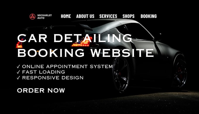 car detailing booking website, auto detailing, car wash website, ceramic coating