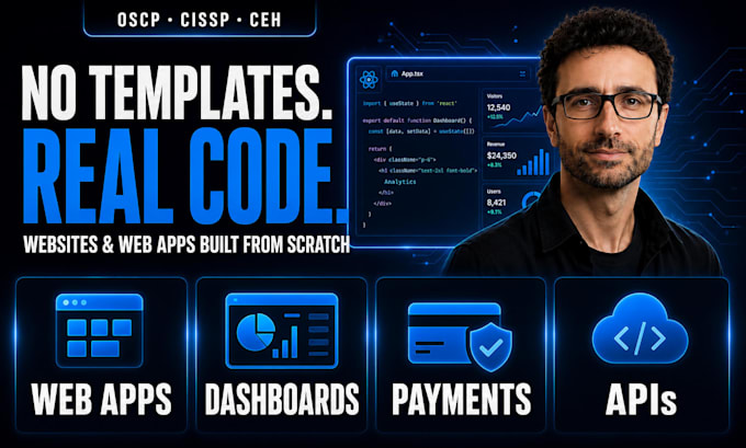 develop your website or web app as a full stack developer