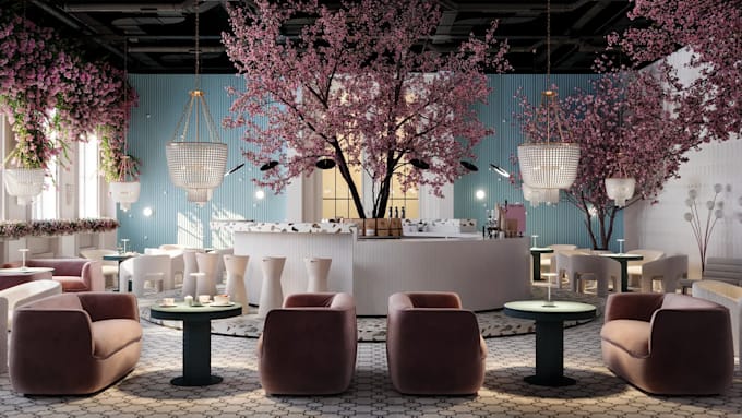 create photorealistic horeca 3d renders and design