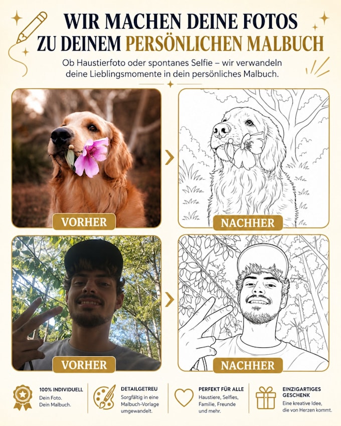 turn your photos into a personalized coloring book