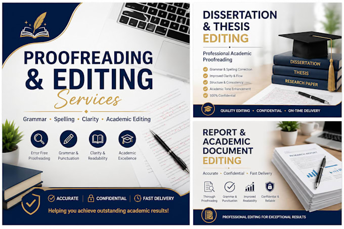 edit and proofread dissertation, reports, and academic content