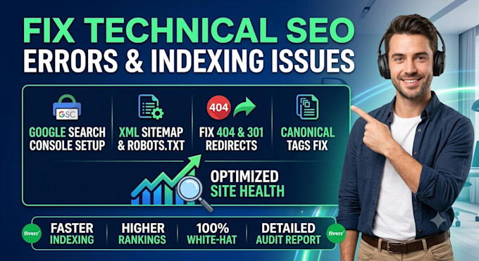 fix all technical SEO errors and optimize indexing setup