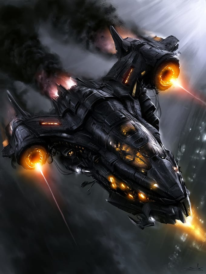 sci fi character illustration or sci fi character