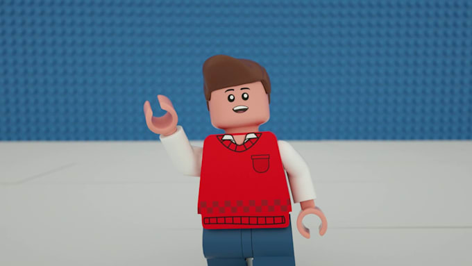 create cinematic 3d lego style brick animation and commercial cgi