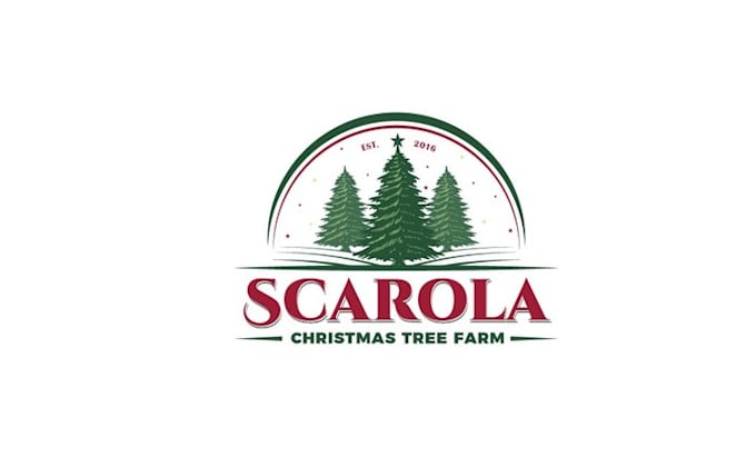 design minimalist christmas tree farm logo